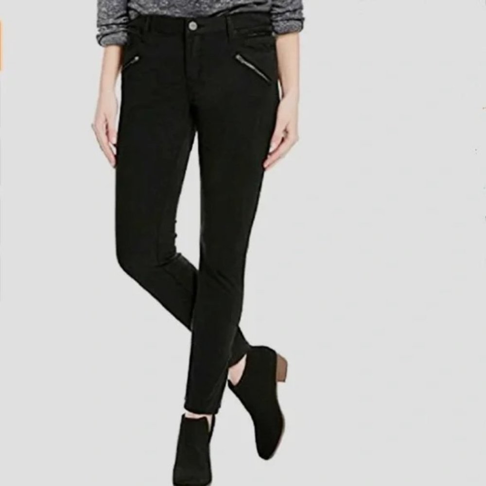 KENNETH COLE | Black Jess Skinny Zipper Pocket (Size 6)